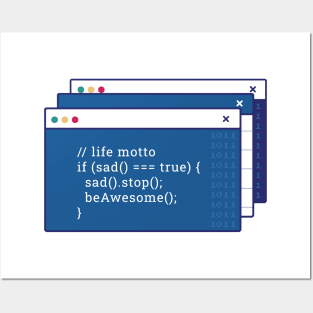 Funny coding computer screen Posters and Art